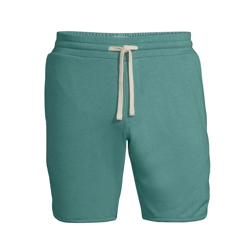 NWT Lands' End Men's French Terry Drawstring Athletic Shorts Size XXL $50 FLF112